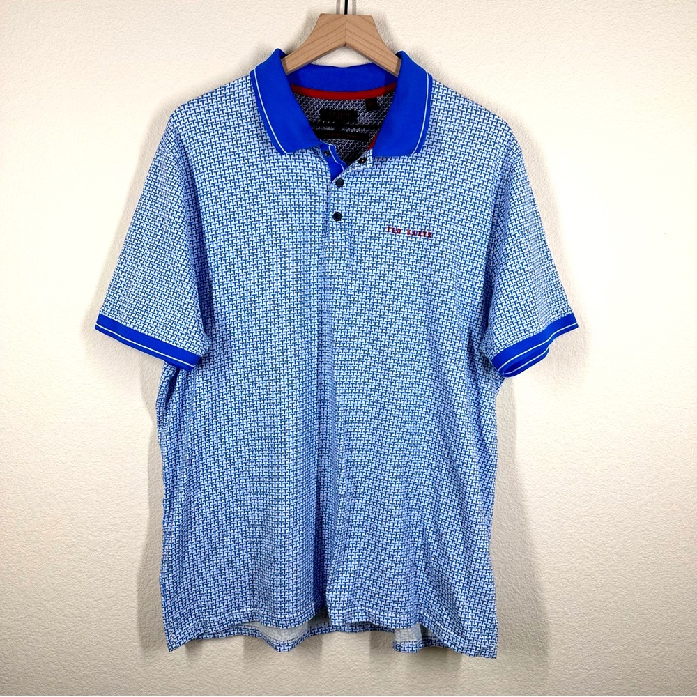 Ted Baker London Printed Golf Polo Size 6 EUC